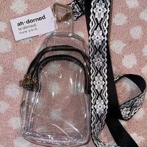 Clear Crossbody Bag Stadium purse sling transparent pvc